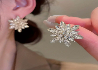 Boucles D'oreilles Design Floral